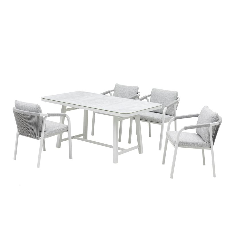Gartenmöbelset 'Harvey' für 4 Personen Aluminium