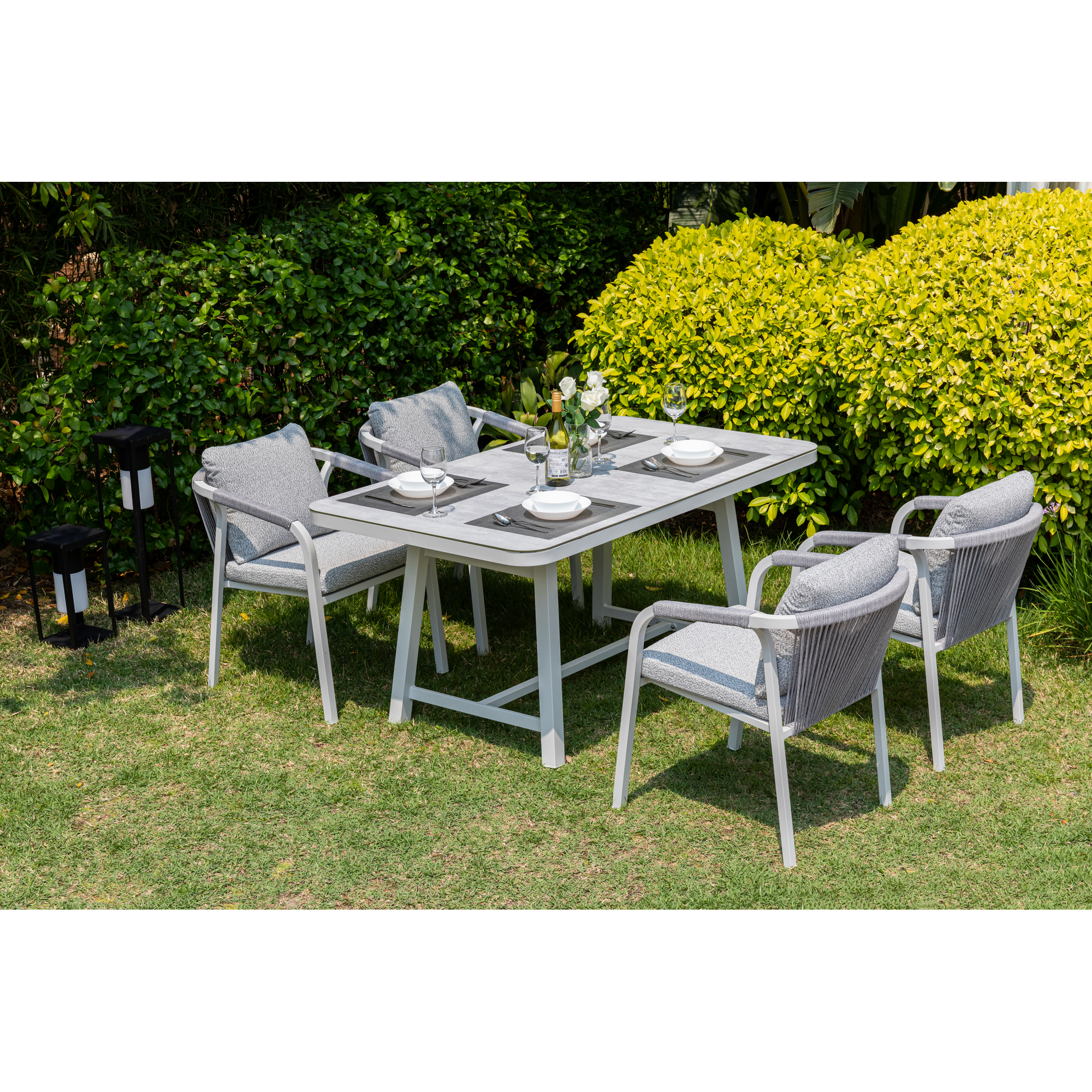 Gartenmöbelset 'Harvey' für 4 Personen Aluminium