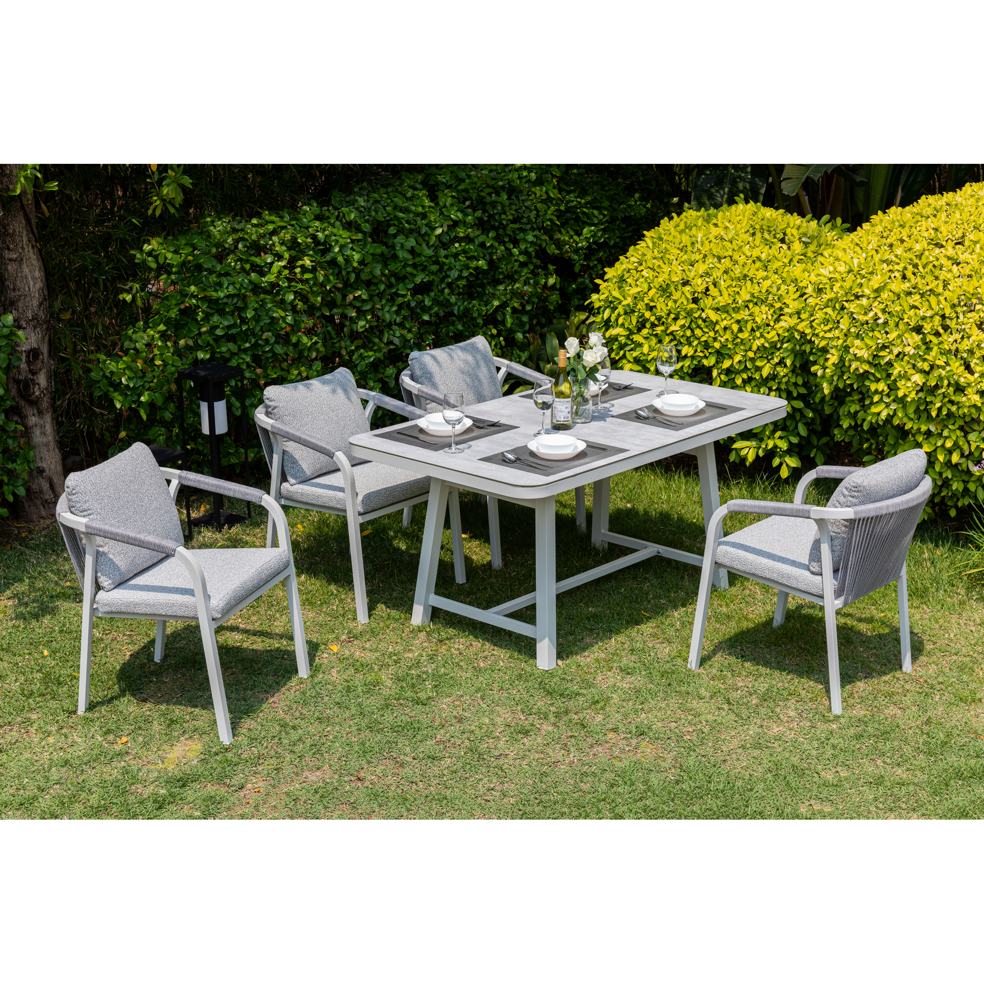 Gartenmöbelset 'Harvey' für 4 Personen Aluminium