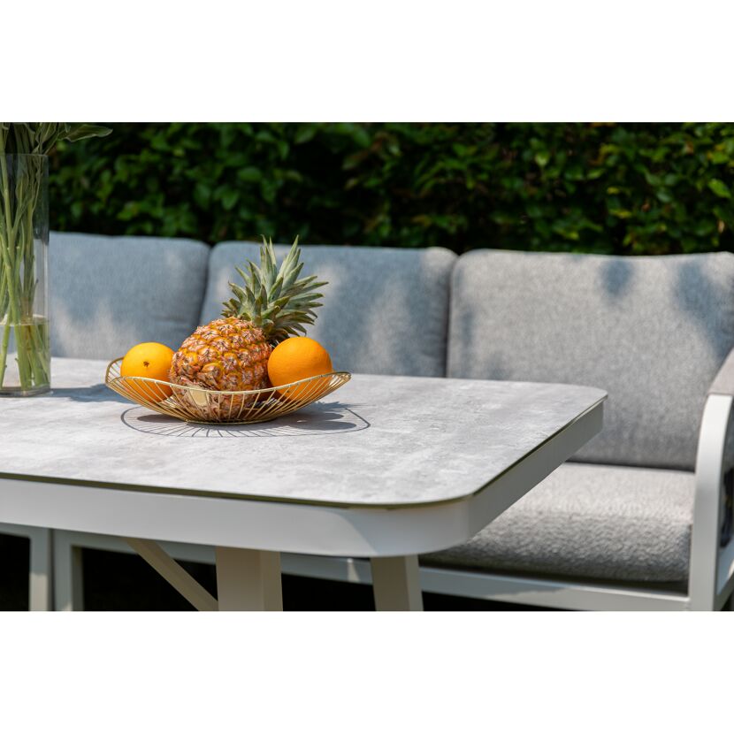 Loungemöbelset 'Harvey XL' Aluminium hellgrau 6-teilig