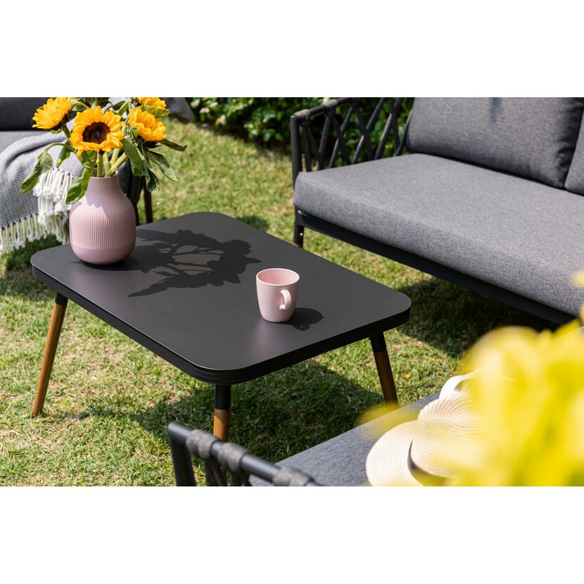 Loungemöbelset 'Amantea' Aluminium anthrazit 4-teilig