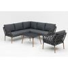Loungemöbelset 'Amantea' Aluminium anthrazit 4-teilig