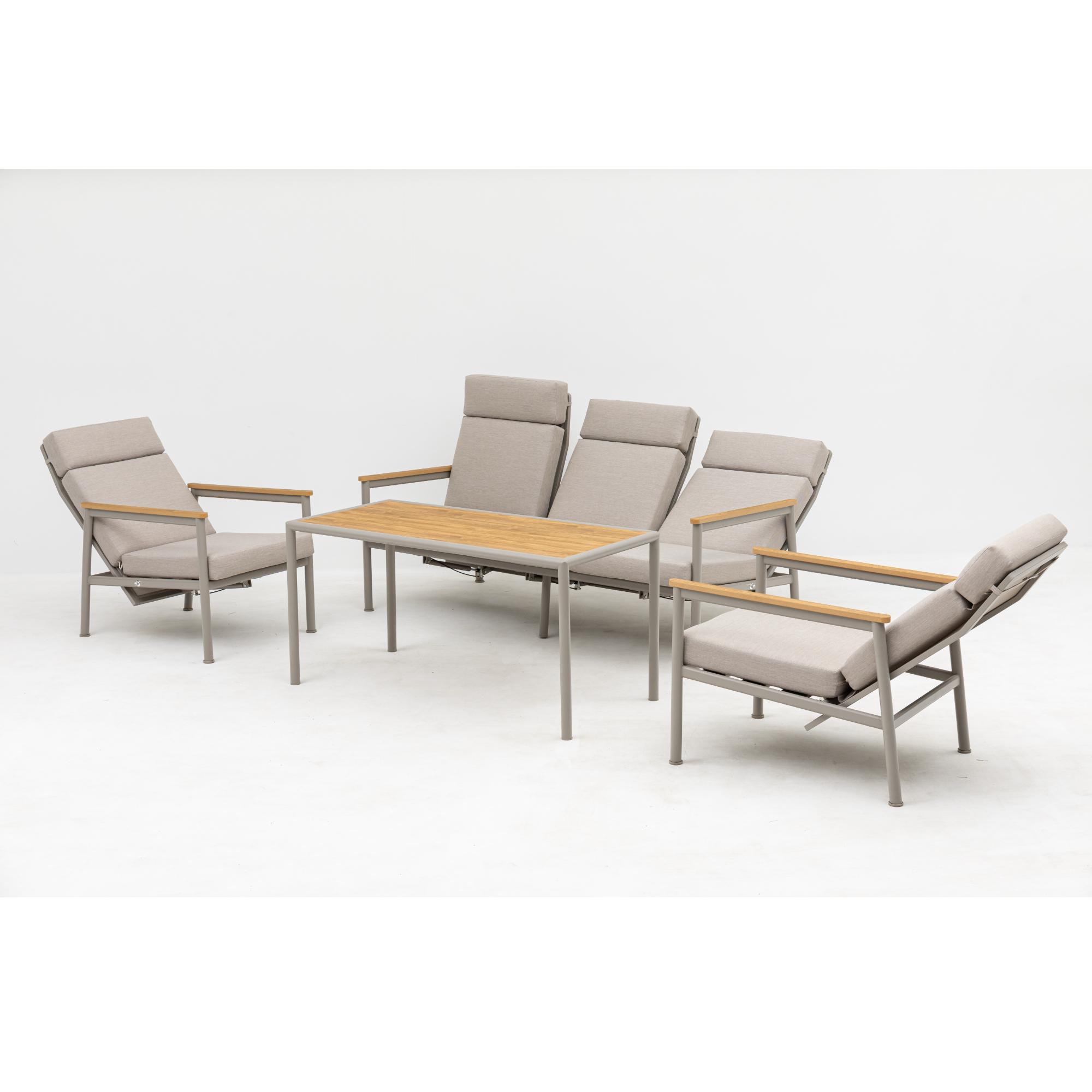 Loungemöbelset 'Move Solea' Aluminium beige 4-teilig