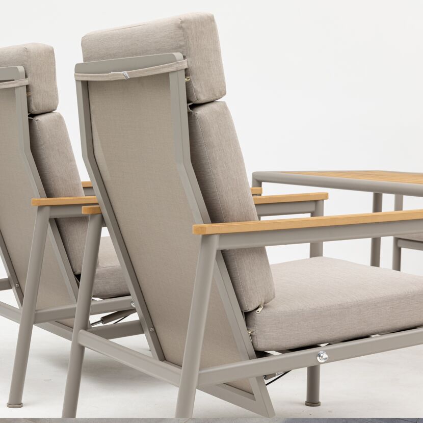 Loungemöbelset 'Move Solea' Aluminium beige 4-teilig