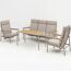 Loungemöbelset 'Move Solea' Aluminium beige 4-teilig