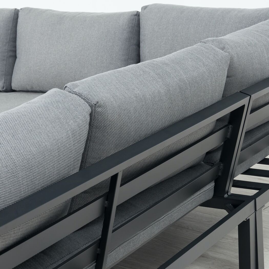 Loungemöbelset 'Miro' Aluminium anthrazit 4-teilig