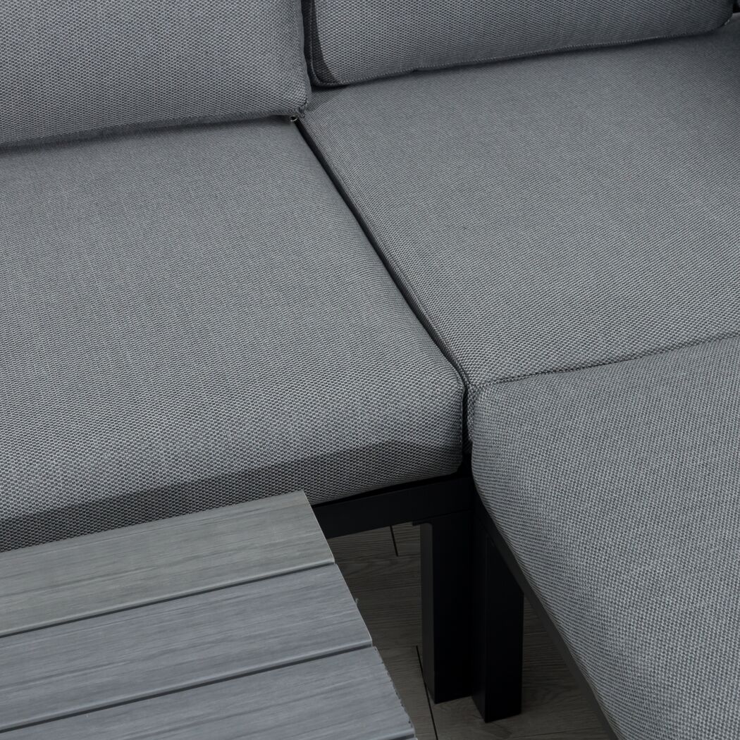 Loungemöbelset 'Miro' Aluminium anthrazit 4-teilig