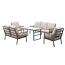 Loungemöbelset 'Terrazza' Aluminium beige 5-teilig