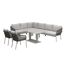 Loungemöbelset 'Solara' Aluminium grau/beige 6-teilig