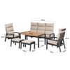 Loungemöbelset 'Sunrise' Aluminium beige 6-teilig