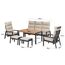 Loungemöbelset 'Sunrise' Aluminium beige 6-teilig