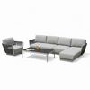 Loungemöbelset 'Marea' Aluminium beige/grau 5-teilig