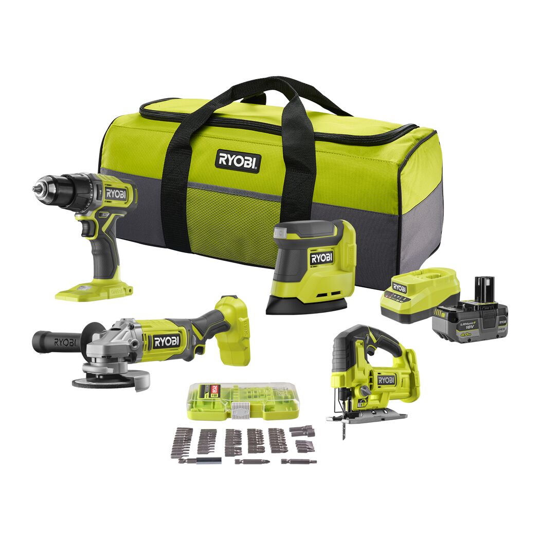 Akku-Maschinen-Set '18 V ONE+' 4-teilig inkl. 2 x 4,0 Ah Akku und Ladegerät