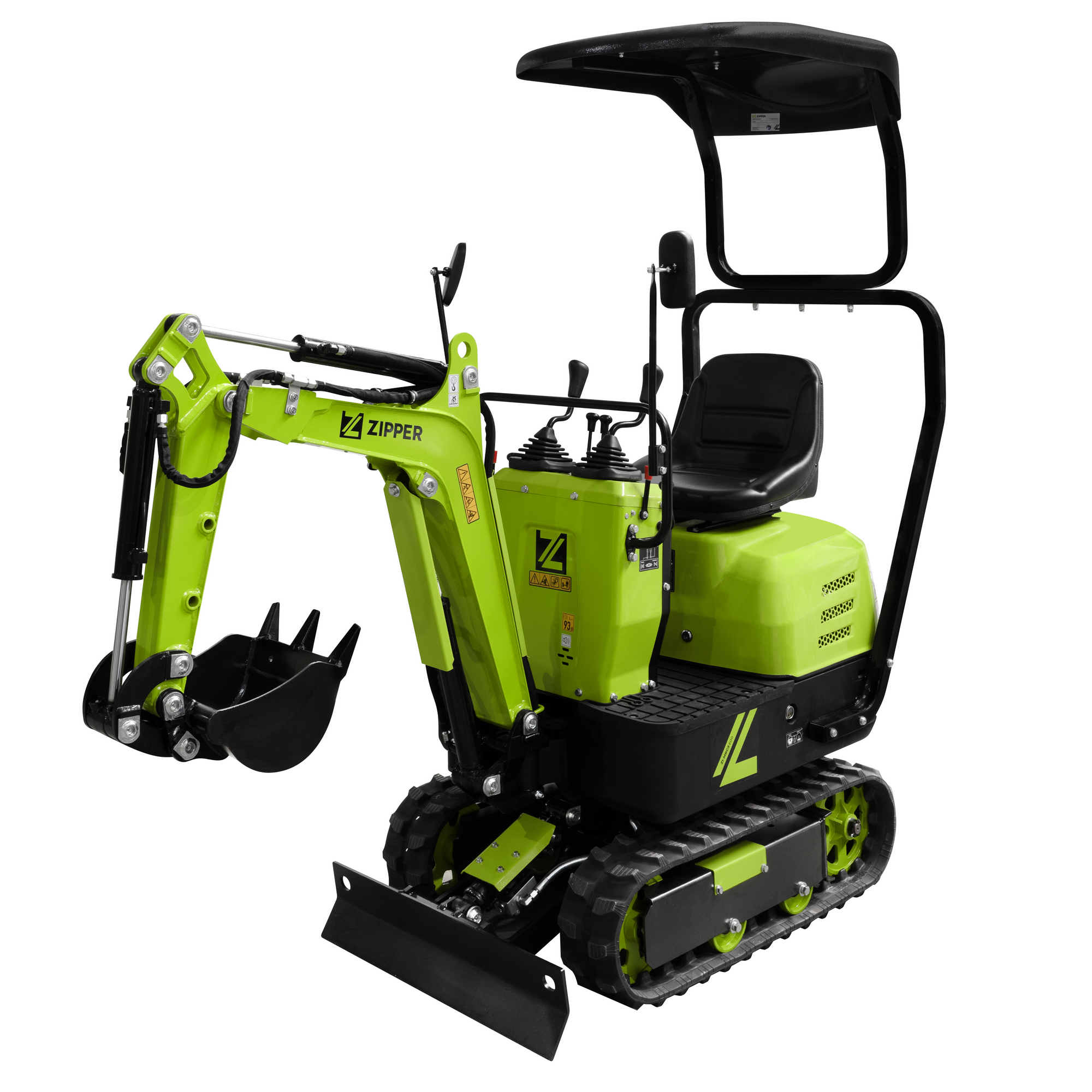 Mini-Bagger 'ZI-MBG600S7' inklusive 7-teiliges Zubehörset