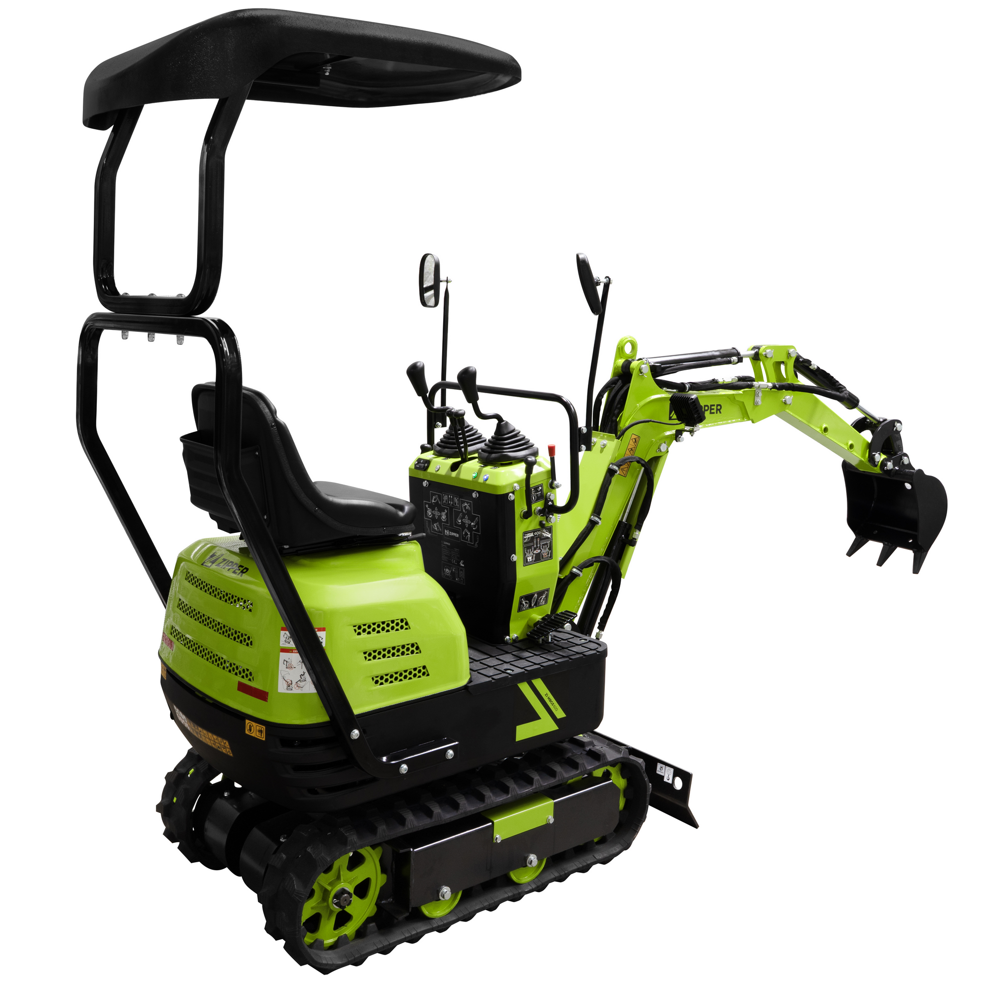 Mini-Bagger 'ZI-MBG600S7' inklusive 7-teiliges Zubehörset