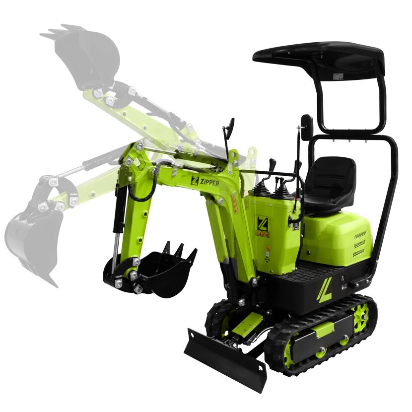 Mini-Bagger-Set 'ZI-MBG600S7' 6,8 kW