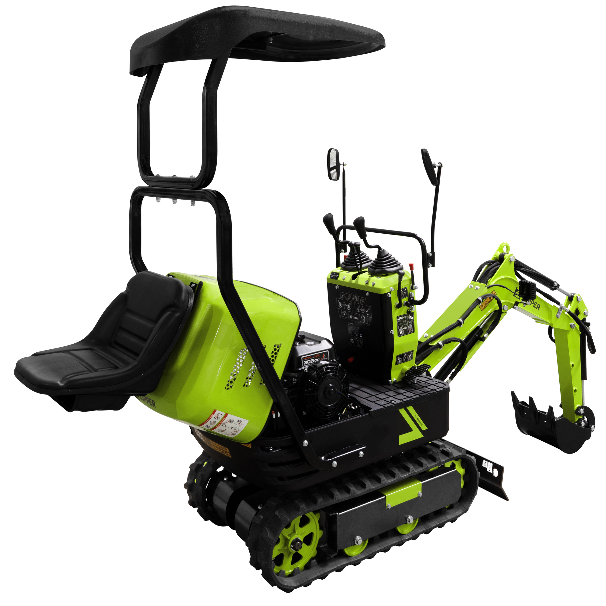 Mini-Bagger 'ZI-MBG600S7' inklusive 7-teiliges Zubehörset