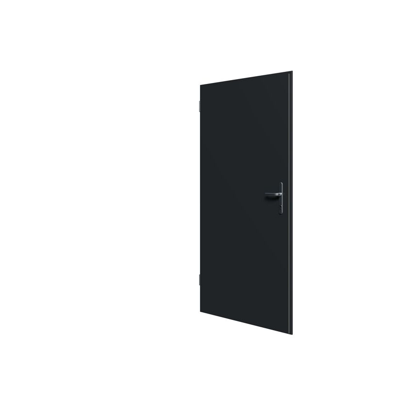 Mehrzwecktür Stahl anthrazit 875 x 2000 mm links