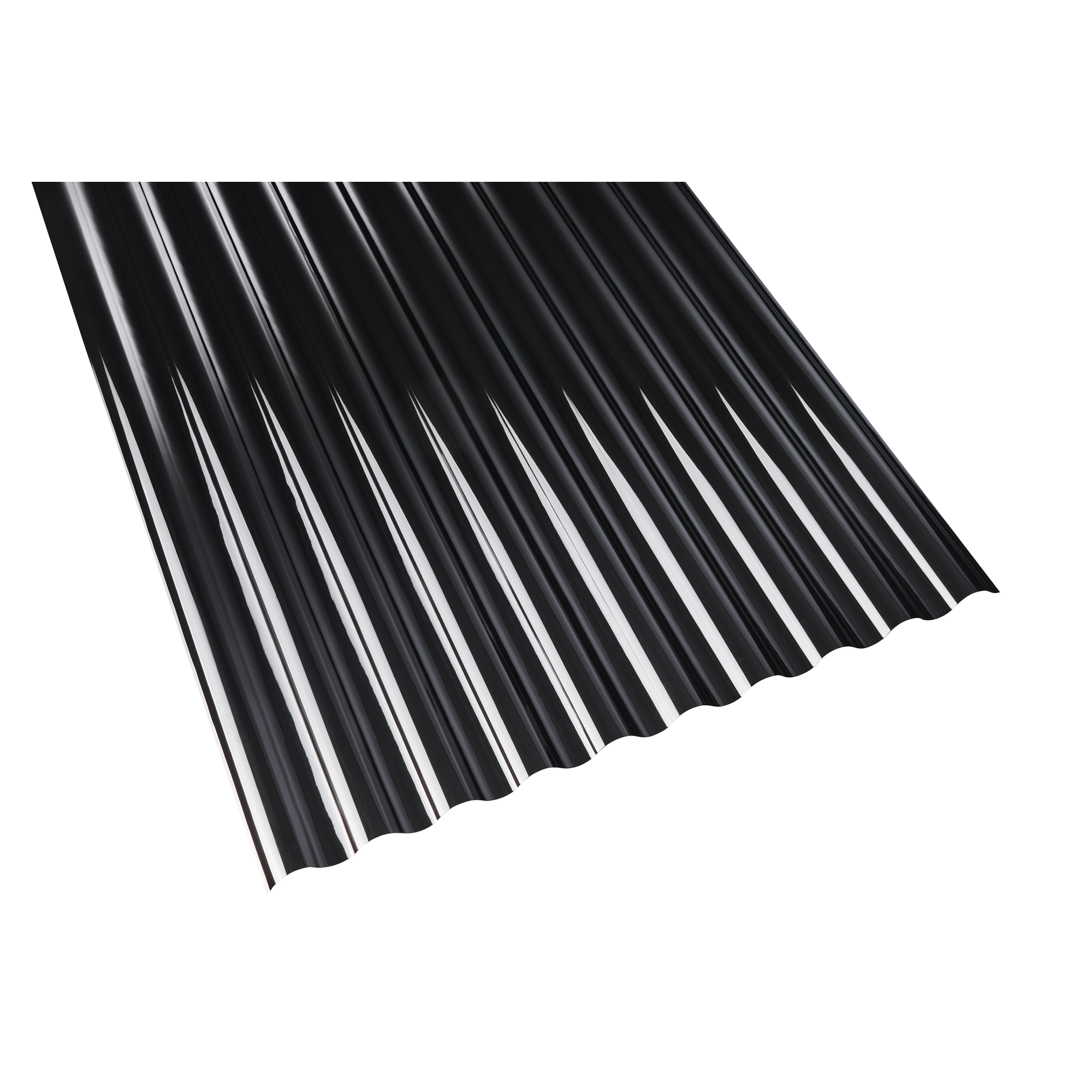 PC-Recyclingwellplatte 'Sinus 76/18' schwarz 120 x 80 x 0,07 cm