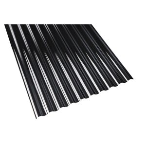 PC-Recyclingwellplatte 'Sinus 76/18' schwarz 120 x 80 x 0,07 cm