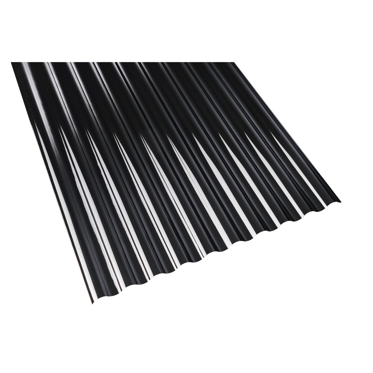 Gutta PC-Recyclingwellplatte 'Sinus 76/18' schwarz 120 x 80 x 0,07 cm ...