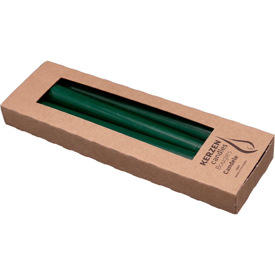 Tafelkerze 'Classic' dunkelgrün Ø 23 x 250 mm 4 Stück