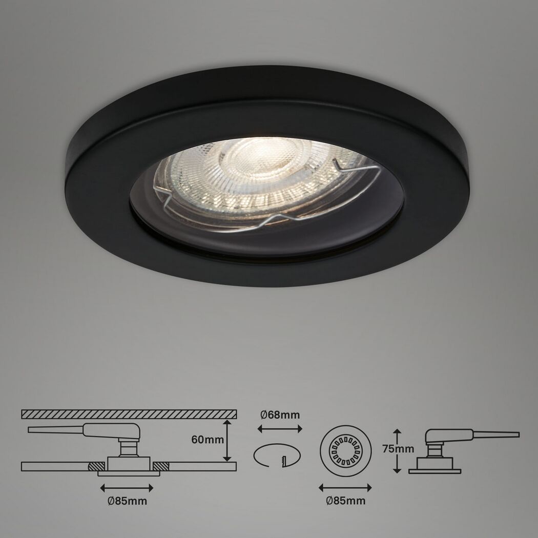 Einbauleuchtenset 'Kowali' 14,7 W 1200 lm warmweiß Ø 6,8 cm 3 Stück