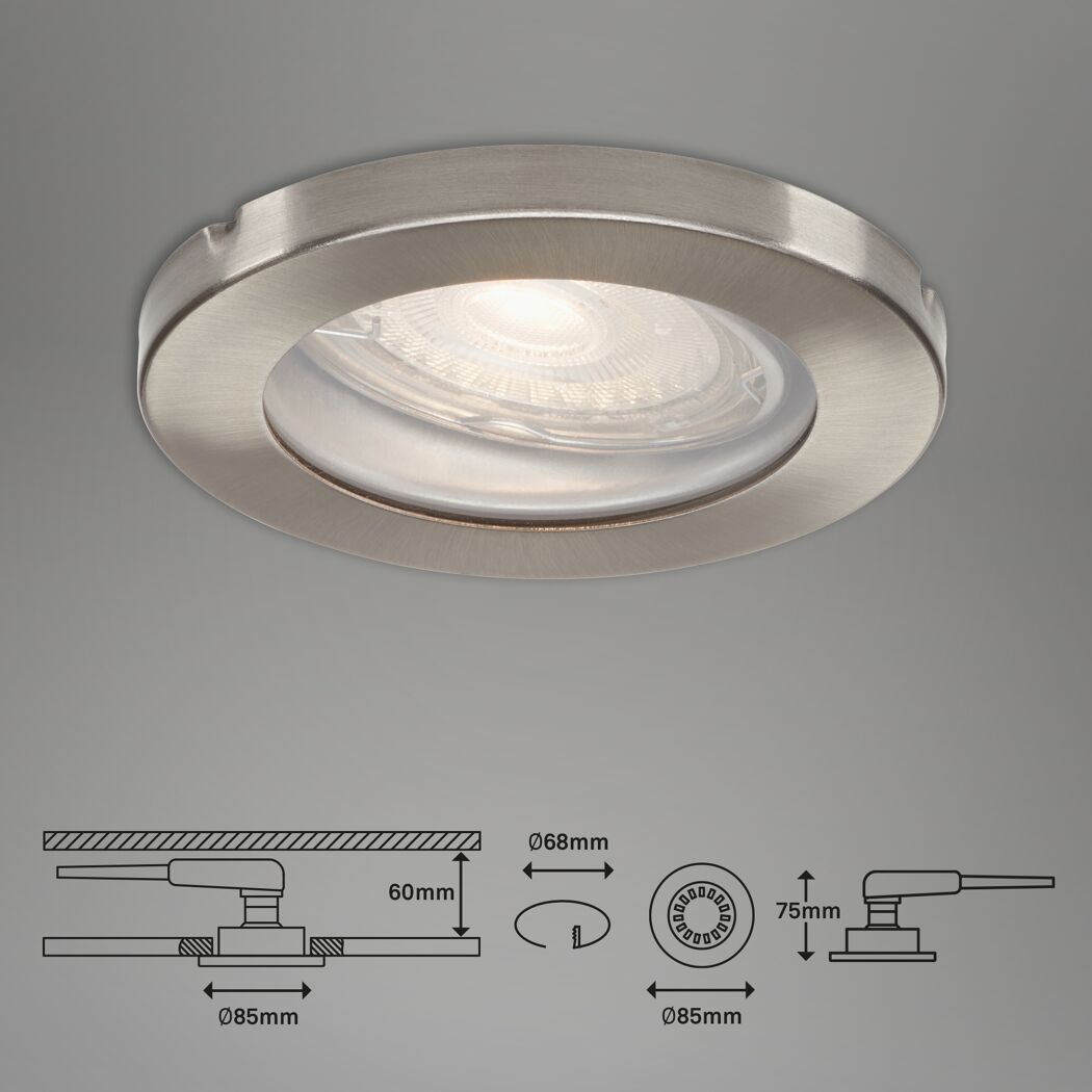 Einbauleuchtenset 'Kowali' 14,7 W 1200 lm warmweiß Ø 6,8 cm 3 Stück