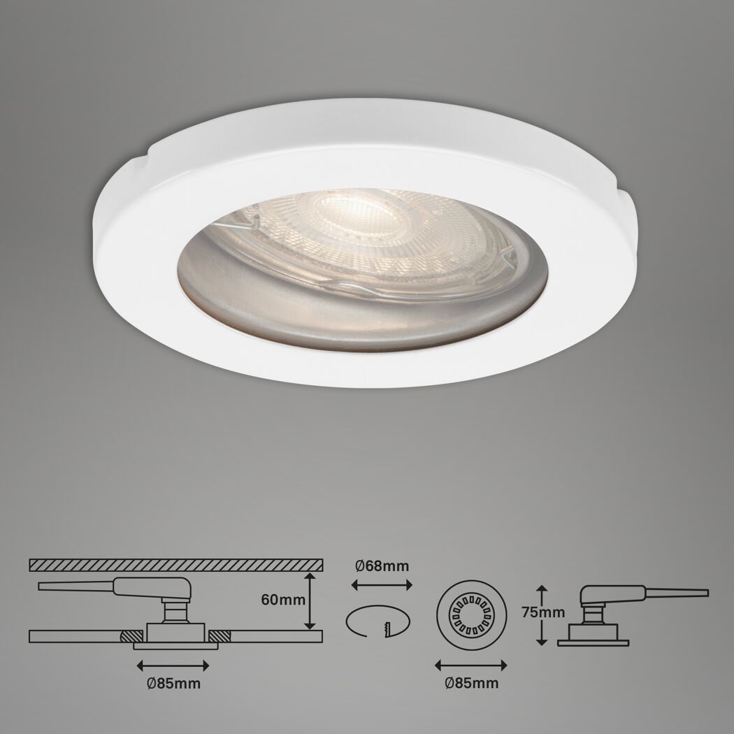 Einbauleuchtenset 'Kowali' 14,7 W 1200 lm warmweiß Ø 6,8 cm 3 Stück