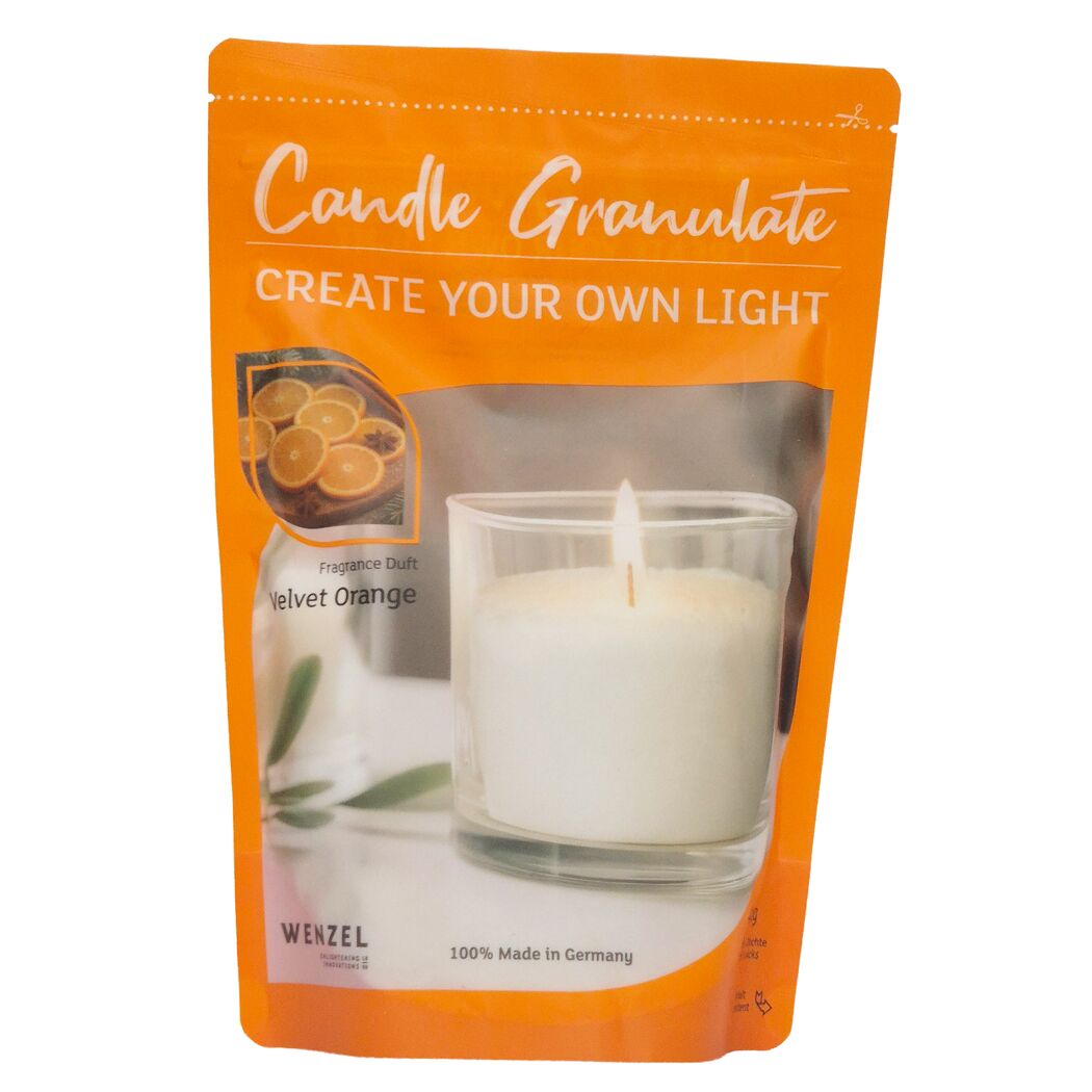 Wachsgranulat 'Velvet-Orange' wollweiß 400 g