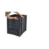 Komposter 'Thermo-Wood' anthrazit-braun 400 l mit Bodengitter, 72 x 72 x 90 cm