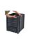 Komposter 'Thermo-Wood' anthrazit-braun 400 l mit Bodengitter, 72 x 72 x 90 cm