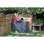 Komposter 'Thermo-Wood' anthrazit-braun 400 l mit Bodengitter, 72 x 72 x 90 cm