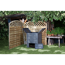 Komposter 'Thermo-Wood' anthrazit-braun 400 l mit Bodengitter, 72 x 72 x 90 cm