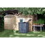 Komposter 'Thermo-Wood' anthrazit-braun 400 l mit Bodengitter, 72 x 72 x 90 cm