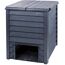 Komposter 'Thermo-Wood' anthrazit-braun 600 l mit Bodengitter, 80 x 80 x 100 cm