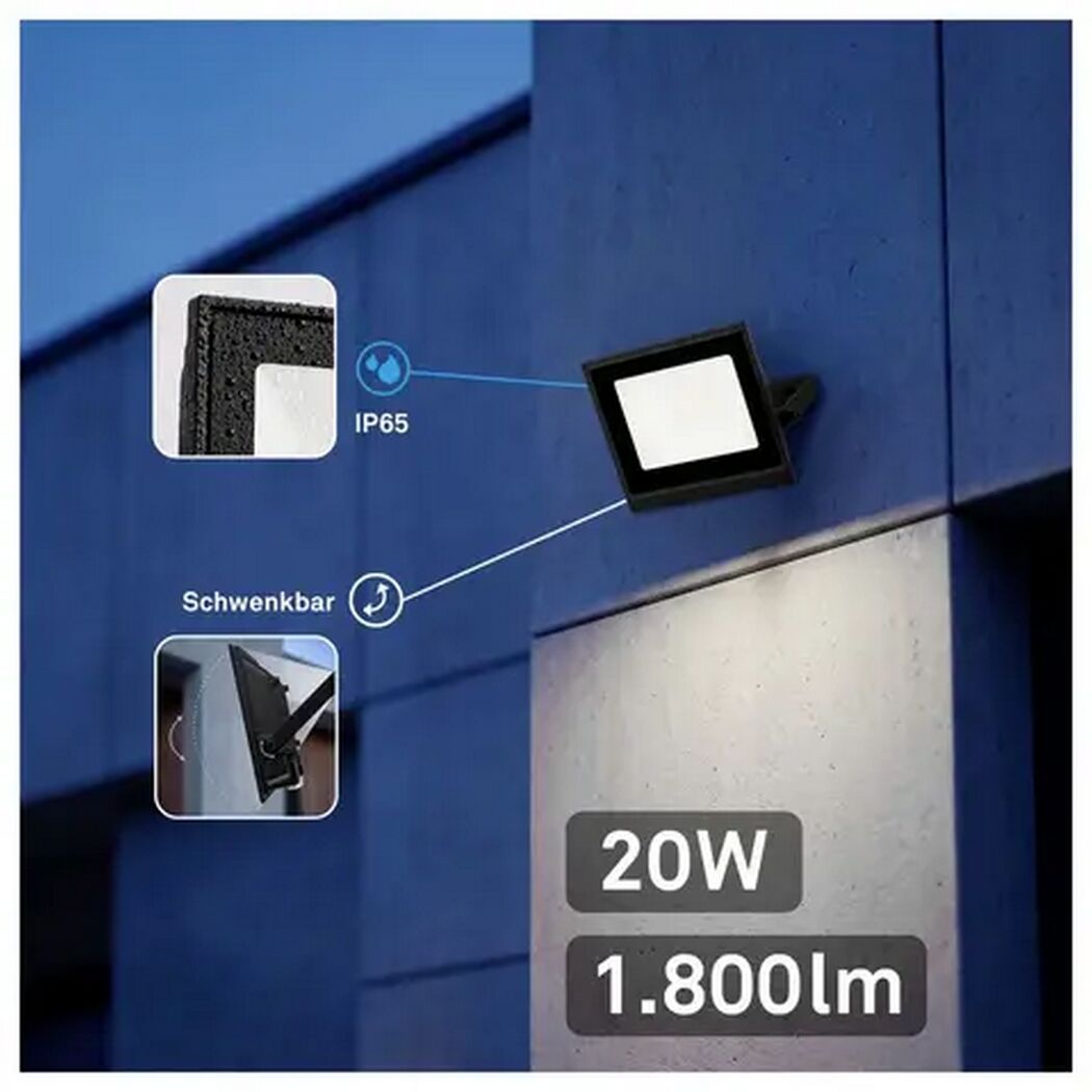 LED-Außenwandstrahler 1800 lm IP 65 10 x 14 x 11 cm