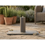 LED-Outdoorkerze 'Niumi' Metall greige Ø 8 x 20 cm