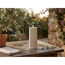 LED-Outdoorkerze 'Niumi' Metall cremefarben Ø 8 x 20 cm