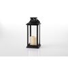 Outdoor-Laterne 'Arcus' schwarz mit LED-Kerze 12,5 x 12,5 x 30 cm