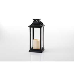 Outdoor-Laterne 'Arcus' schwarz mit LED-Kerze 12,5 x 12,5 x 30 cm