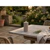 LED-Outdoorkerze 'Niumi' Metall hellgrau Ø 8 x 15 cm