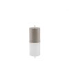 LED-Outdoorkerze 'Niumi' Metall hellgrau Ø 8 x 10 cm