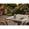 LED-Outdoorkerze 'Niumi' Metall hellgrau Ø 8 x 10 cm