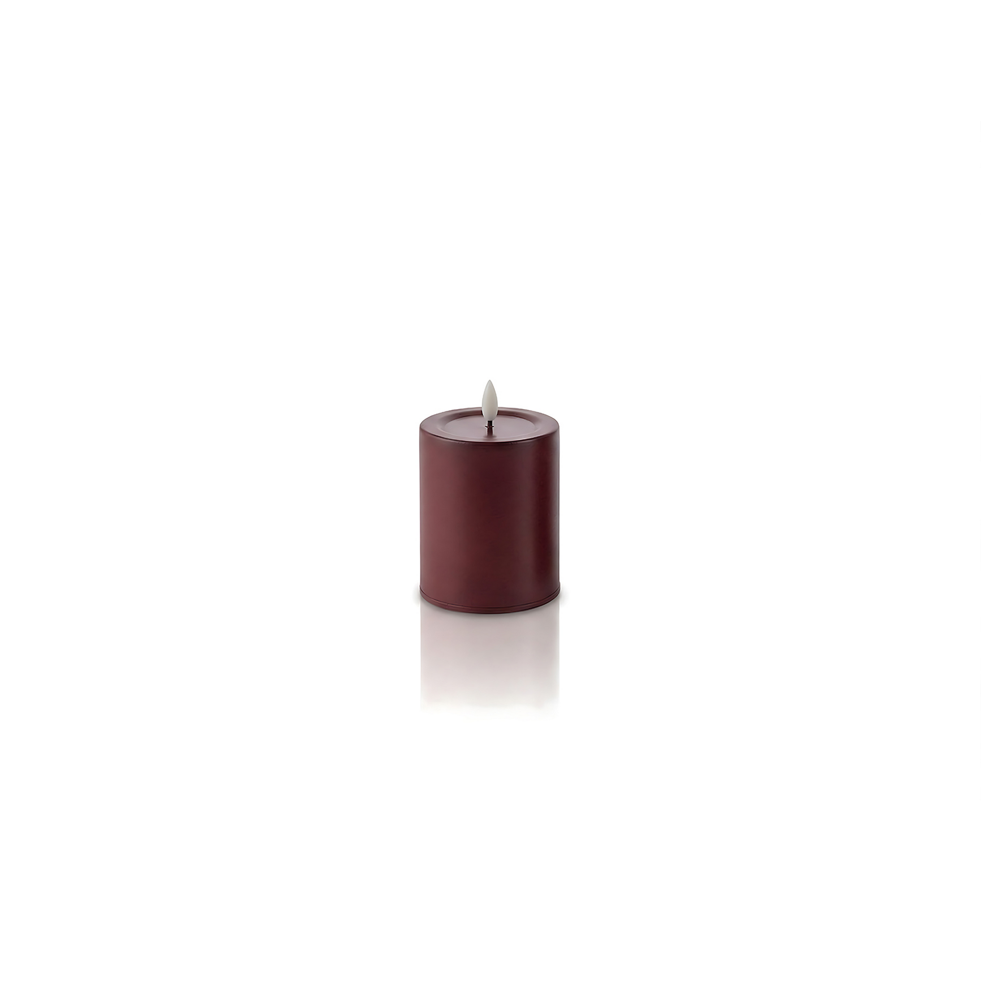 LED-Outdoorkerze 'Niumi' Metall bordeaux Ø 8 x 10 cm
