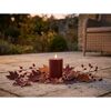 LED-Outdoorkerze 'Niumi' Metall bordeaux Ø 8 x 10 cm