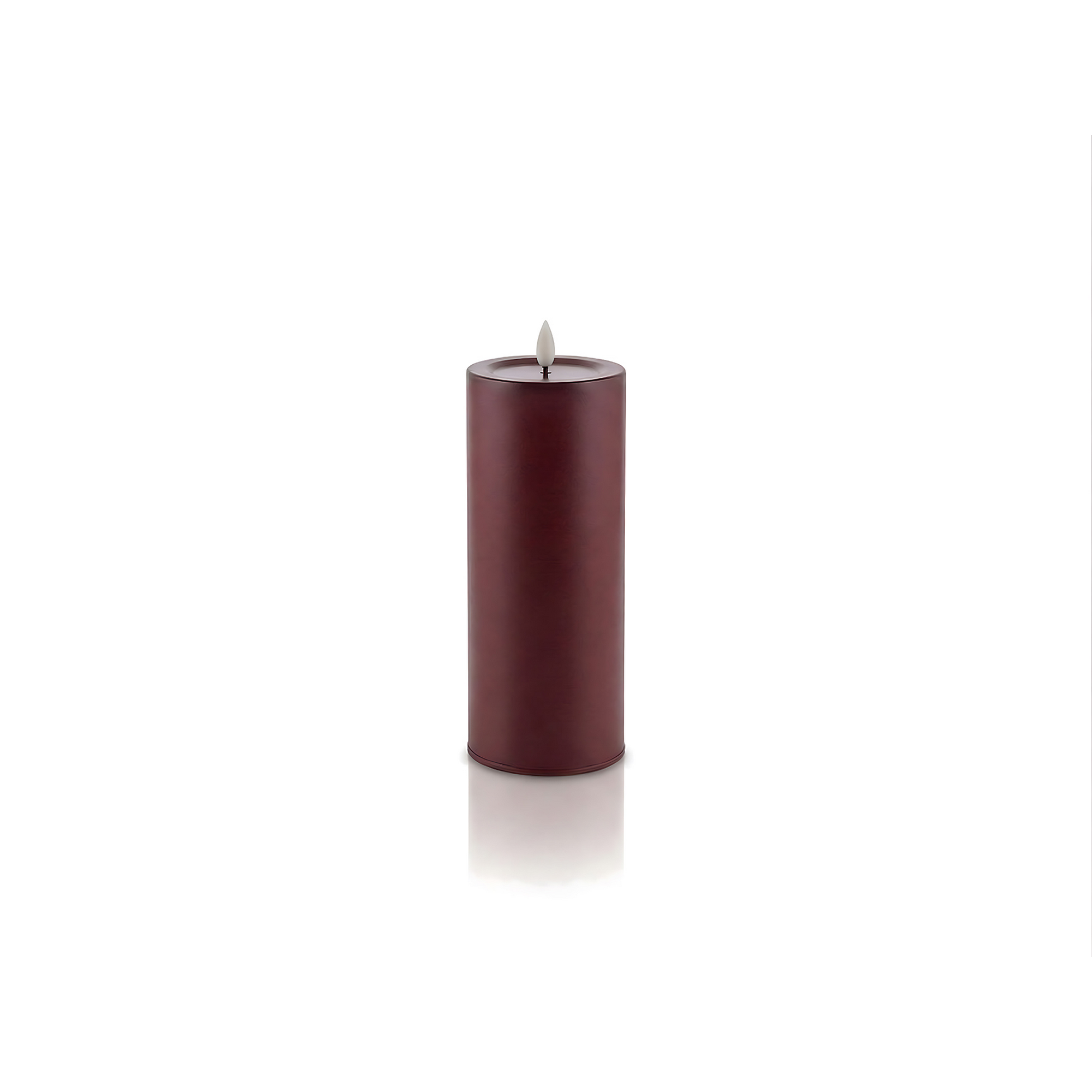 LED-Outdoorkerze 'Niumi' Metall bordeaux Ø 8 x 20 cm