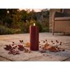 LED-Outdoorkerze 'Niumi' Metall bordeaux Ø 8 x 20 cm