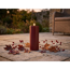 LED-Outdoorkerze 'Niumi' Metall bordeaux Ø 8 x 20 cm