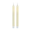 LED-Echtwachsstabkerzen 'Novita' cremefarben Ø 2,2 x 21,5 cm, 2er-Set